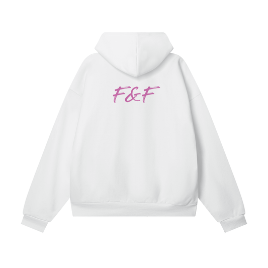 JFP HR Pink Oversize Heavyweight Hidden Pocket Fleece Hoodie