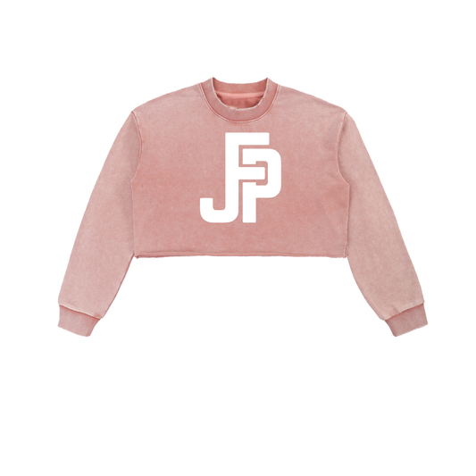JFP Women's Snow Washed Raw Edge Cropped Sweatshirt