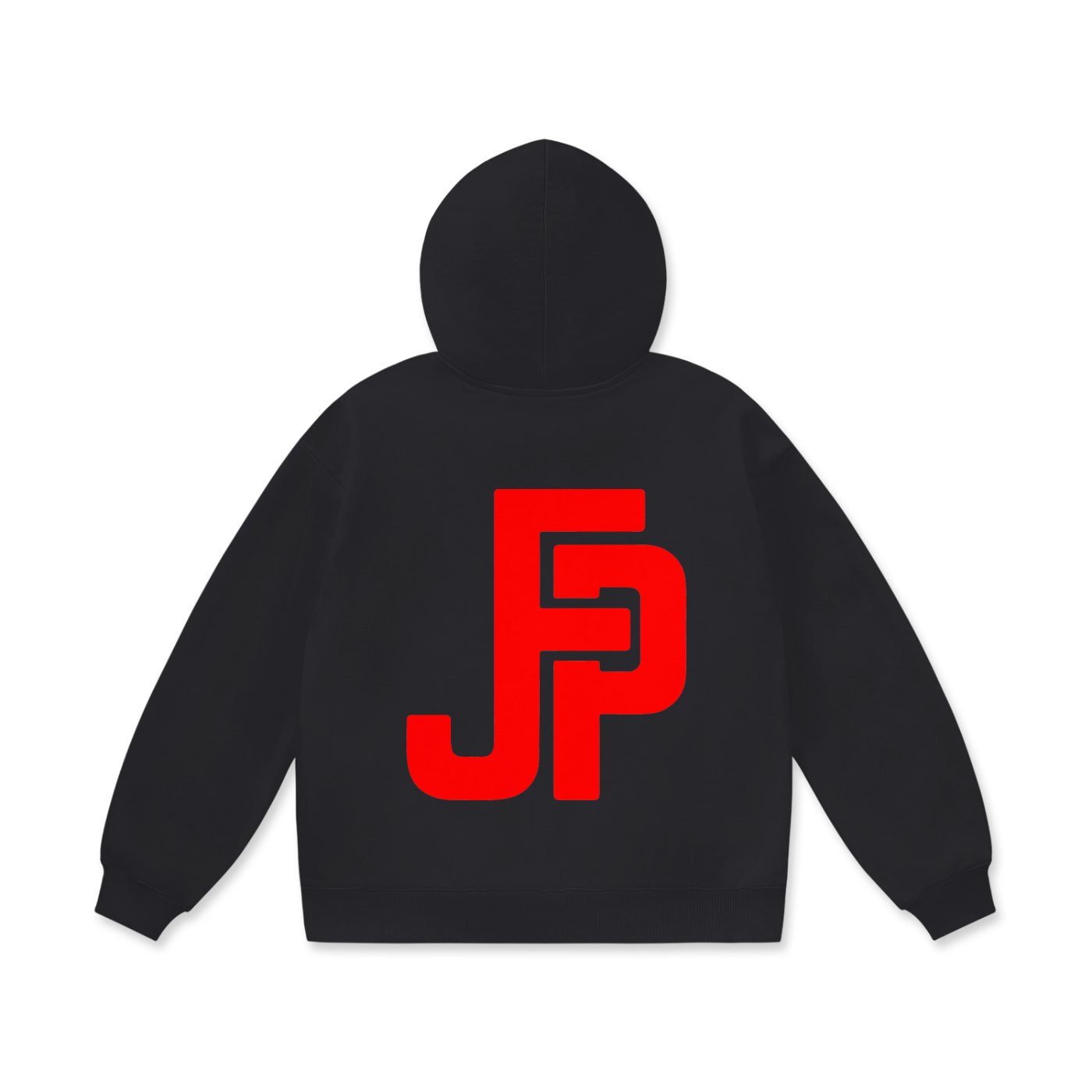 JFP Logo Black Oversize Heavyweight Fleece Hoodie