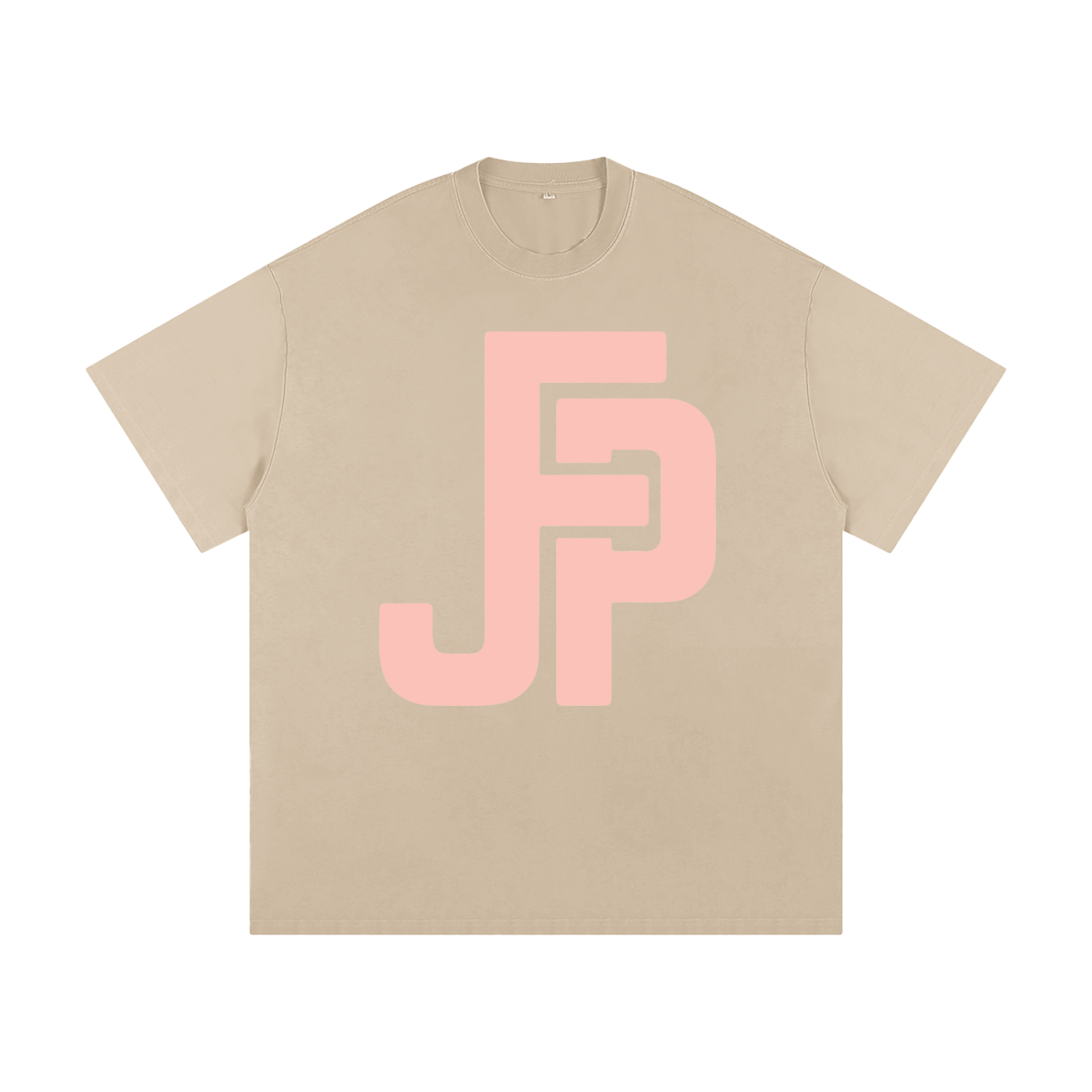 Premium JFP Heavyweight Loose Fit  Khaki w/Salmon Logo (SS25) (275 GSM)