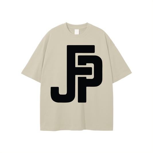 Premium JFP  Unisex Tee Light Apricot w/Black Logo (SS25) (230 GSM)