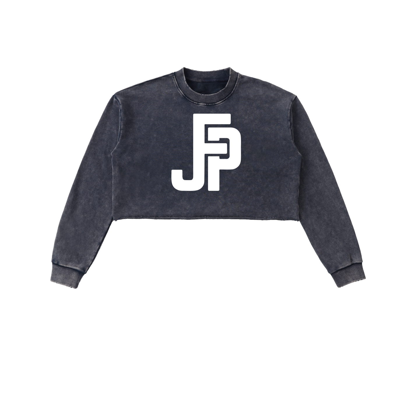 JFP Women's Snow Washed Raw Edge Cropped Sweatshirt