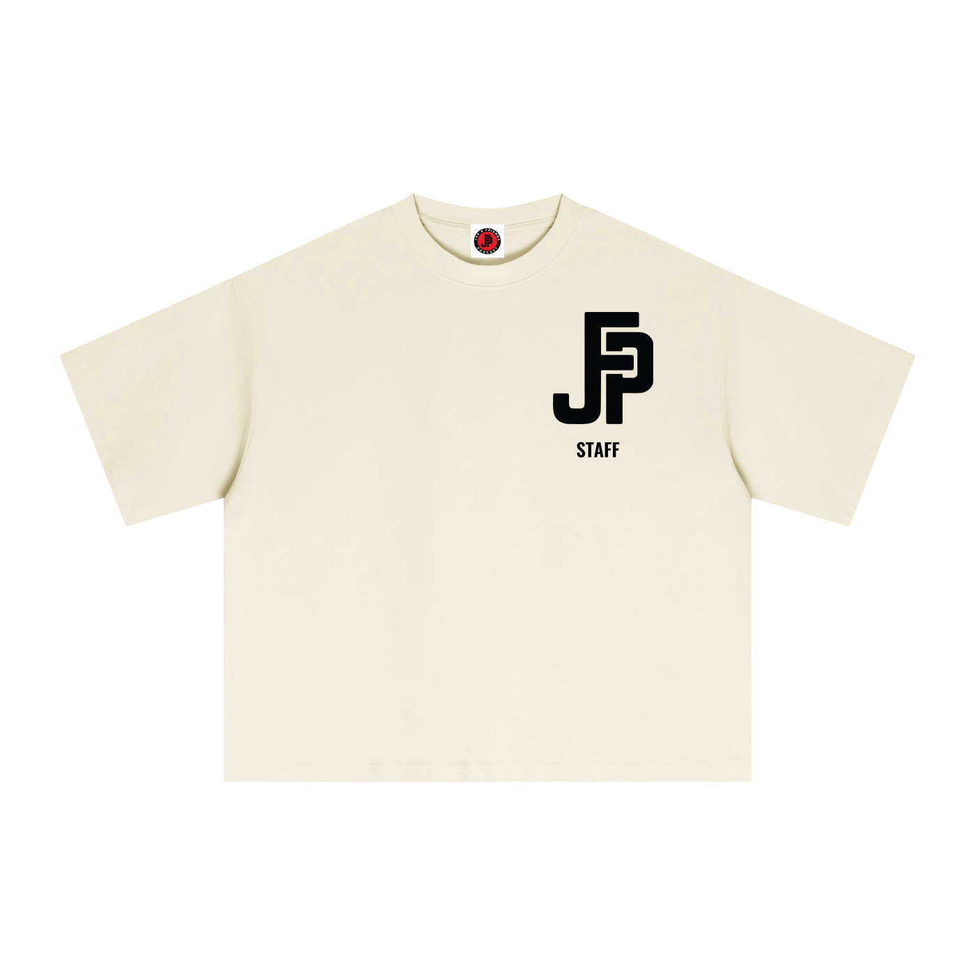 JFF Staff Essential Boxy T-Shirt SS26 (Unisex) Black Logo