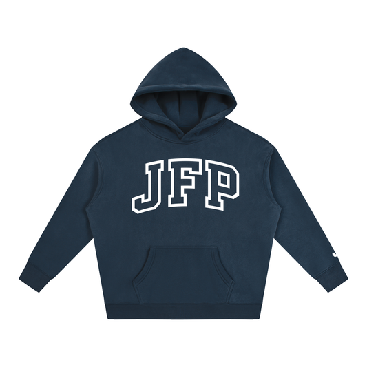 Oversize JFP Fleeced Hoodie//White Logo