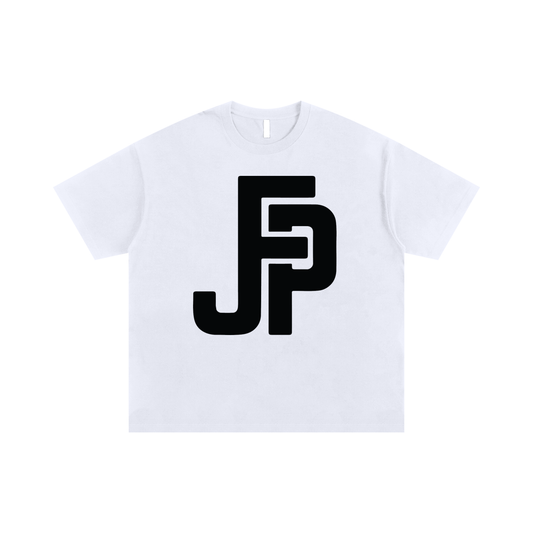 Premium JFP Unisex Oversized T-shirt White w/Black Logo (SS25) (250 GSM)