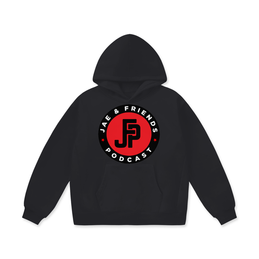JFP Logo Black Oversize Heavyweight Fleece Hoodie