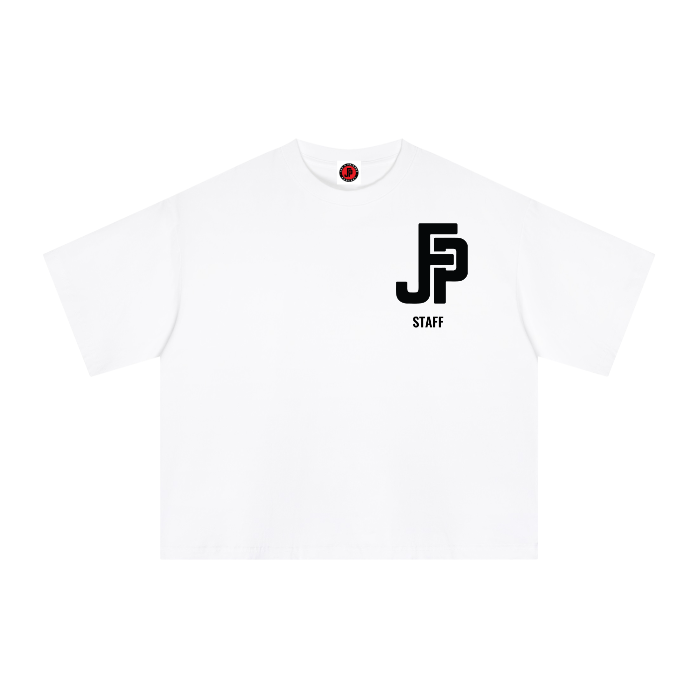 JFF Staff Essential Boxy T-Shirt SS26 (Unisex) Black Logo