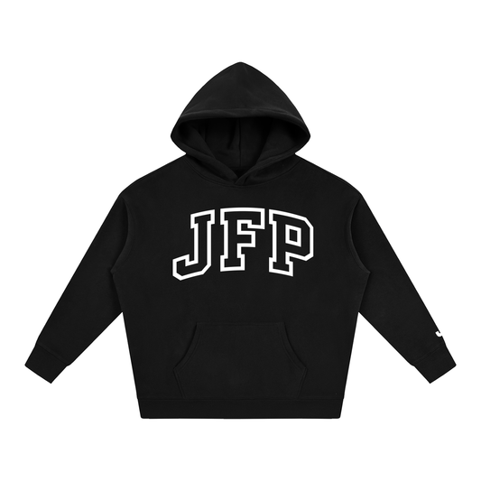 Oversize JFP Fleeced Hoodie//White Logo