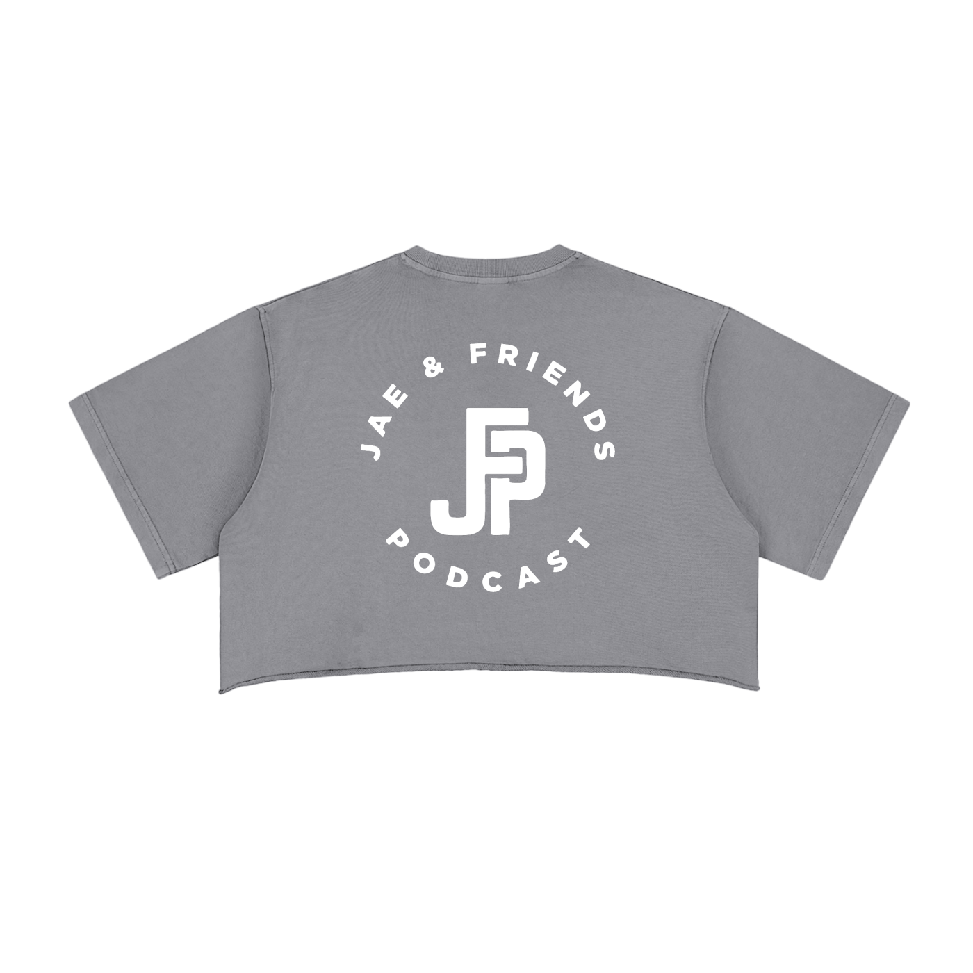 JFP Staff Snow Washed Raw Edge Crop Top SS26 (Women's) White Logo