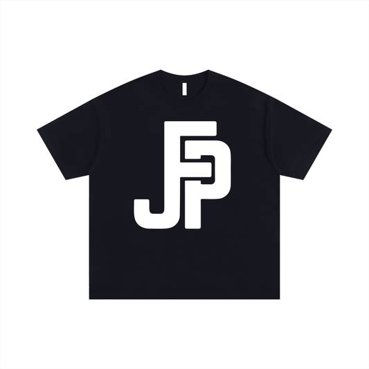 Premium JFP Unisex Oversized T-shirt Black w/White Logo (SS25) (250 GSM)