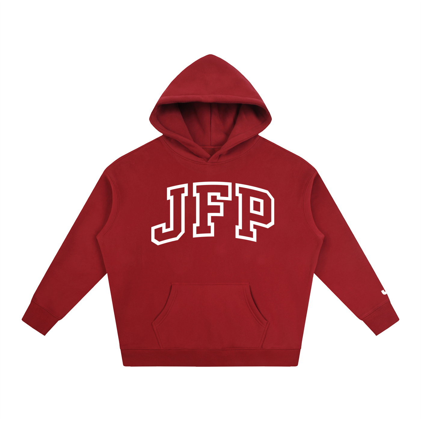 Oversize JFP Fleeced Hoodie//White Logo