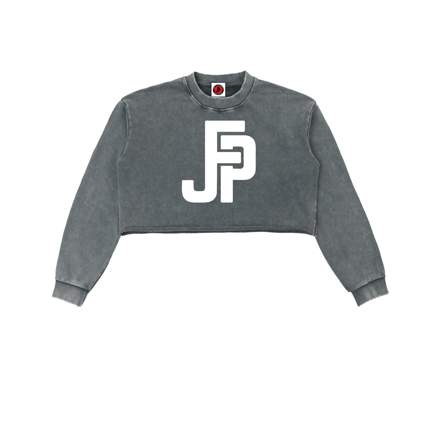 JFP Women's Snow Washed Raw Edge Cropped Sweatshirt