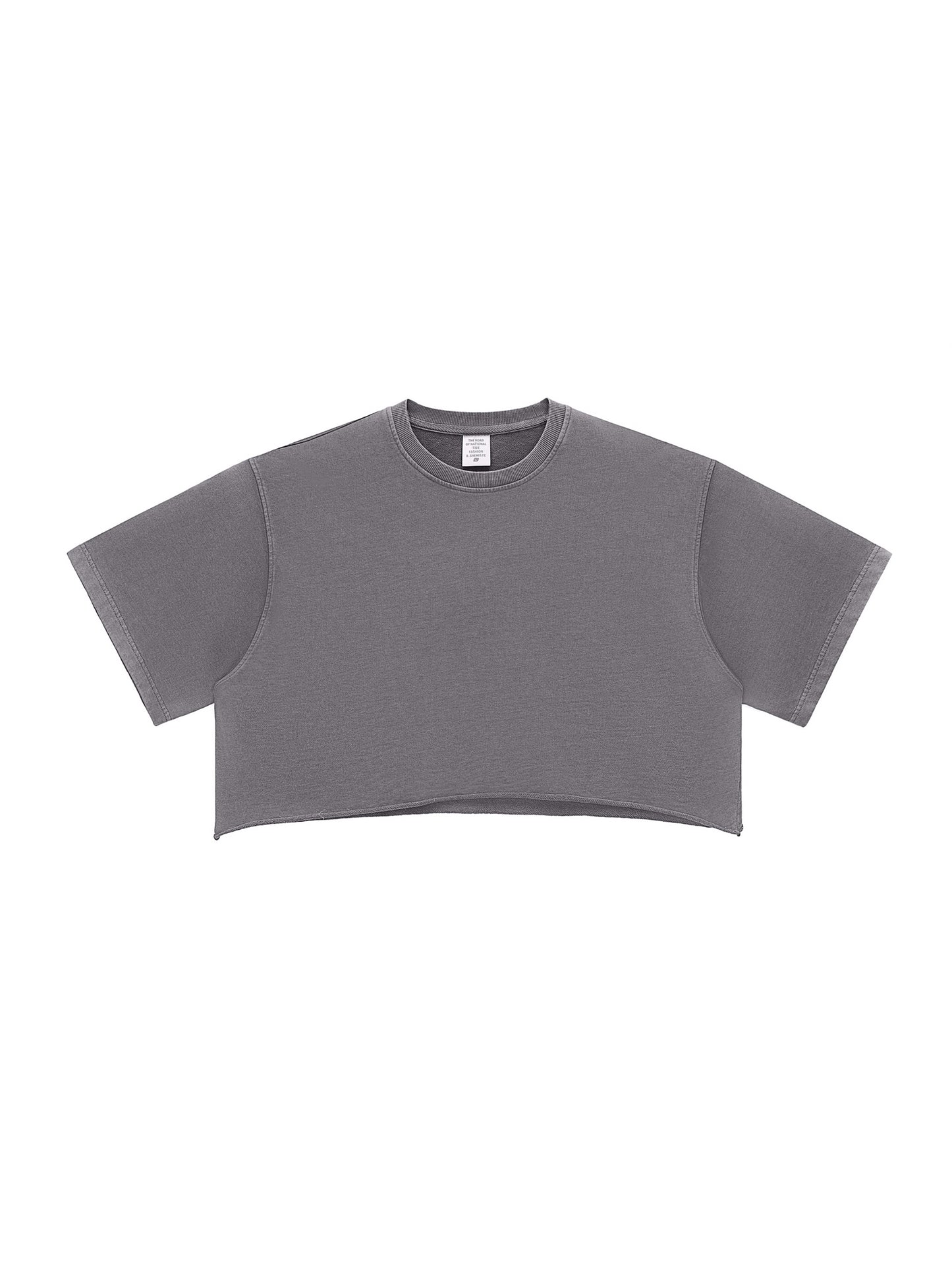 JFP Staff Snow Washed Raw Edge Crop Top SS26 (Women's) White Logo
