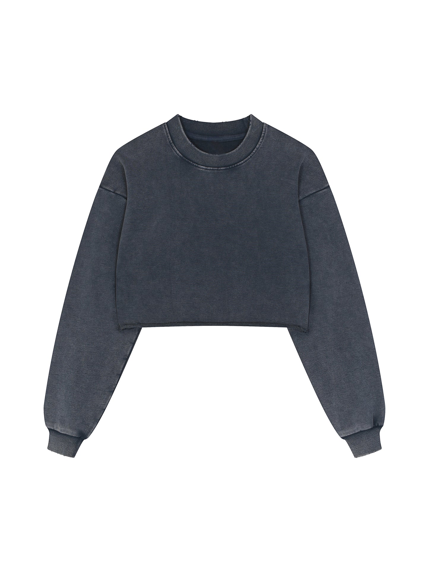 JFP Women's Snow Washed Raw Edge Cropped Sweatshirt