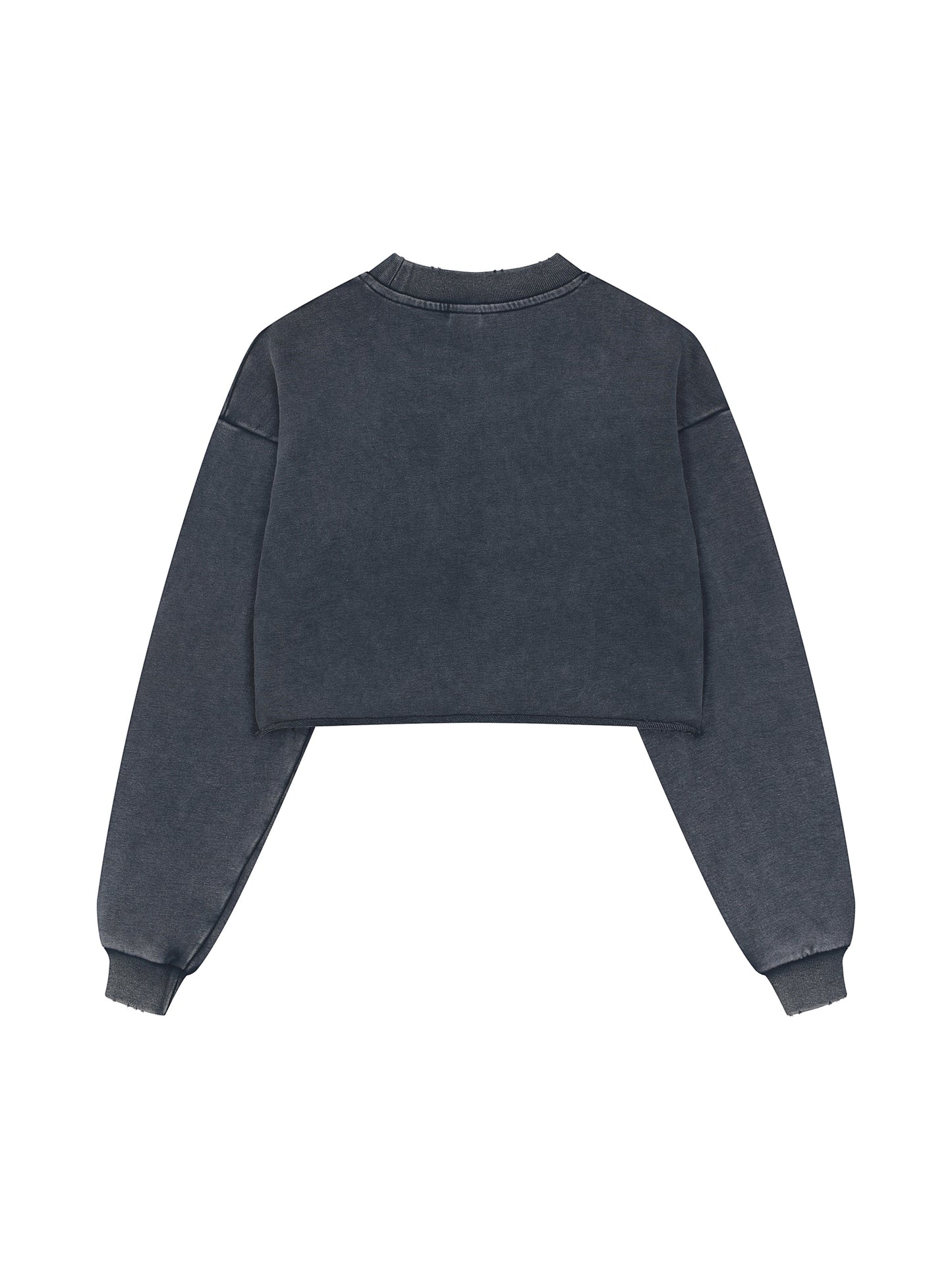 JFP Women's Snow Washed Raw Edge Cropped Sweatshirt